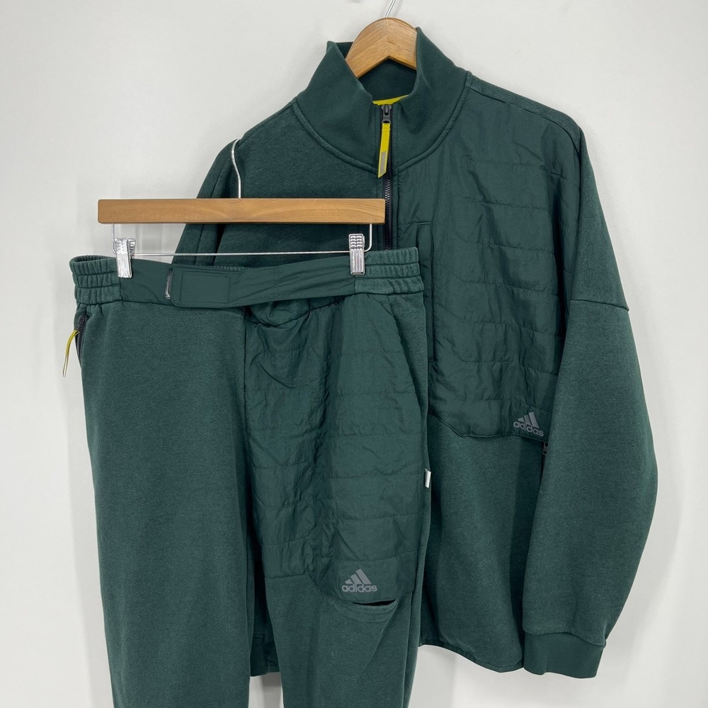 Adidas 4CMTE Track Suit Jacket & Pants Men's Size XL Green 2 Pieces